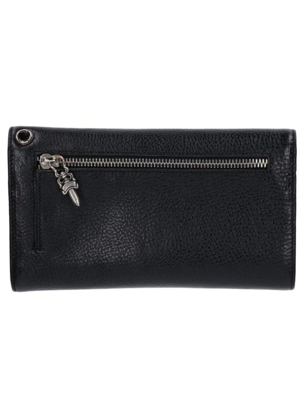 Chrome Hearts Wave Cross Ball Button Leather Wallet